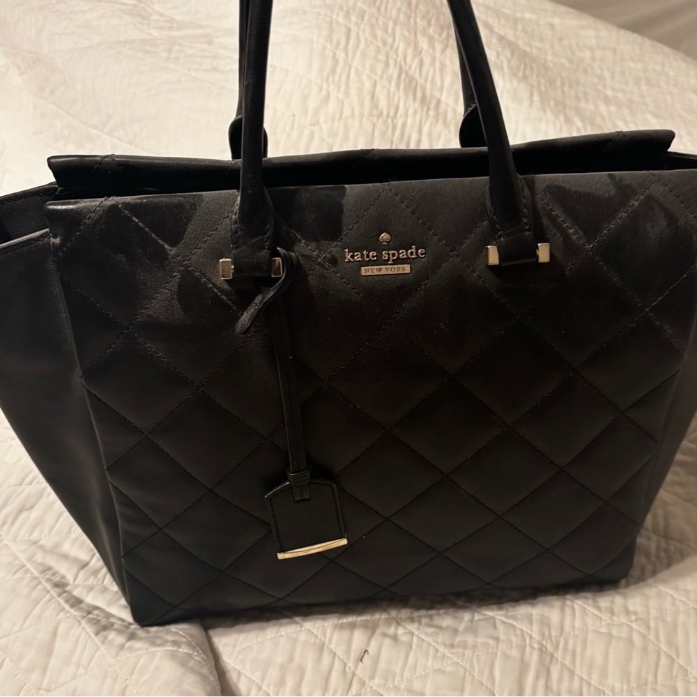 Kate Spade Quilted Black Tote Bag